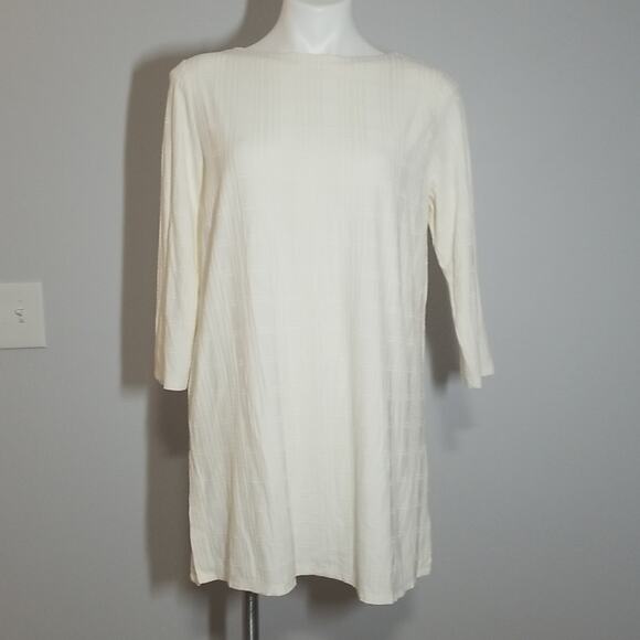 J. Jill Wearever Collection Ivory Tunic Blouse - Picture 1 of 7